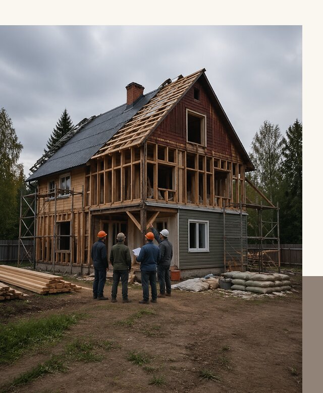 Реконструкция дачного дома в Сосногорске под ключ с проектом