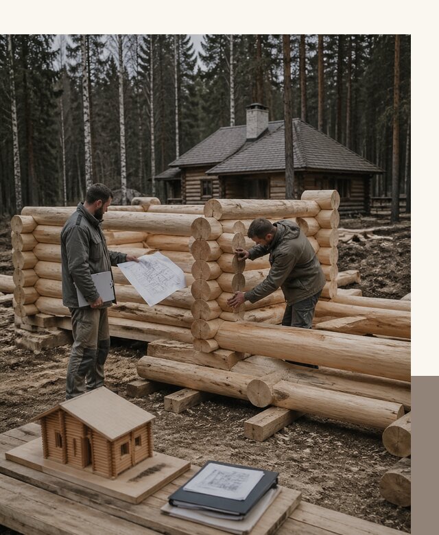Проектирование и строительство домов из бревна в Сосногорске